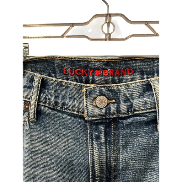 Lucky Brand Grateful Dead NWT Size 33 Denim Jean Loose Shorts Patches Embroidery - Picture 4 of 11